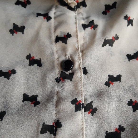 Scottie Dog flowy top with Peter Pan collar - Picture 7 of 11